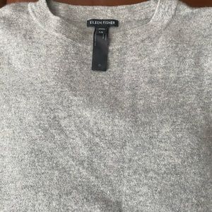 Eileen Fisher boxy, cashmere sweater.  Sleeves are bracelet length.